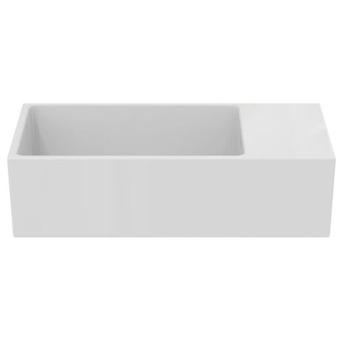 Immagine di Ideal Standard EXTRA lavamani asimmetrico da appoggio L.45 cm, monoforo, con troppopieno, colore bianco T392401