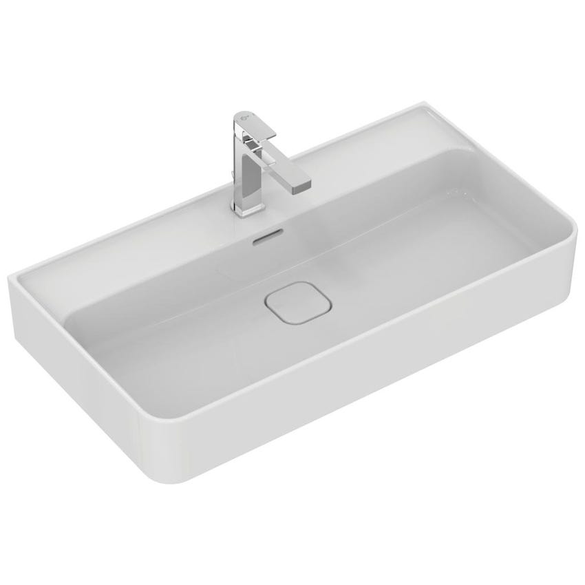Immagine di Ideal Standard STRADA II lavabo rettangolare L.80 cm, monoforo, con troppopieno, colore bianco T300101