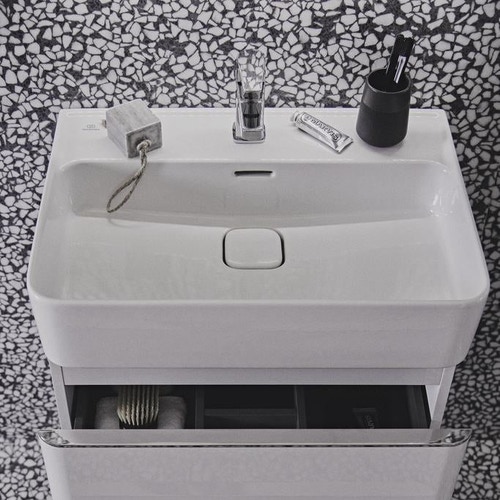 Immagine di Ideal Standard STRADA II lavabo rettangolare L.60 cm, monoforo, con troppopieno, colore bianco T300001