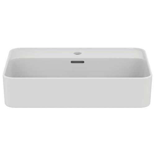 Immagine di Ideal Standard STRADA II lavabo rettangolare da appoggio L.60 cm monoforo, con troppopieno, colore bianco T299801