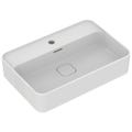 Immagine di Ideal Standard STRADA II lavabo rettangolare da appoggio L.60 cm monoforo, con troppopieno, colore bianco T299801