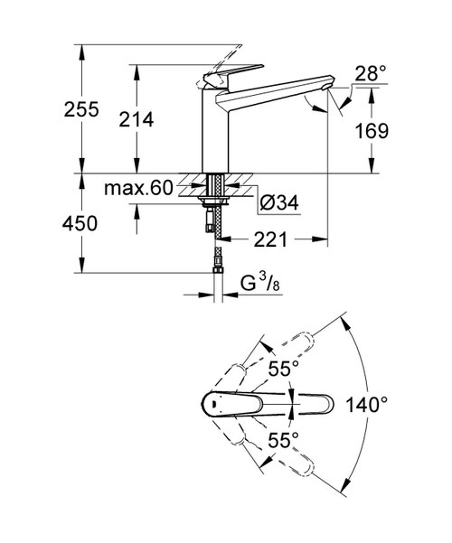 Miscelatore monocomando per lavello