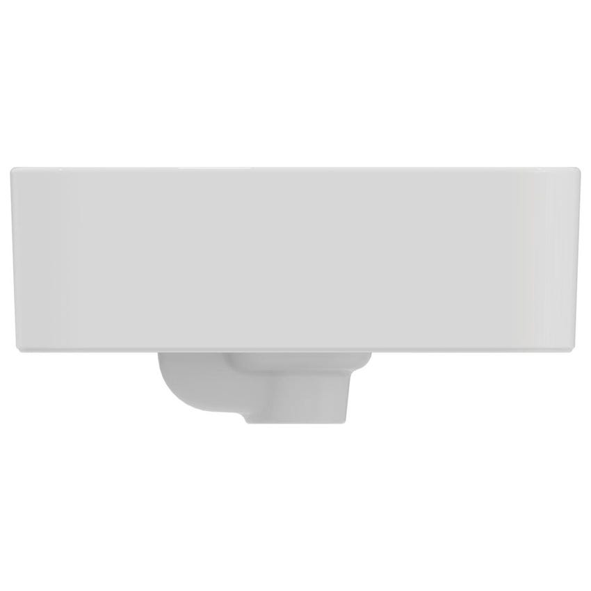 Immagine di Ideal Standard STRADA II lavabo rettangolare da appoggio L.50 cm monoforo, con troppopieno, colore bianco T296601
