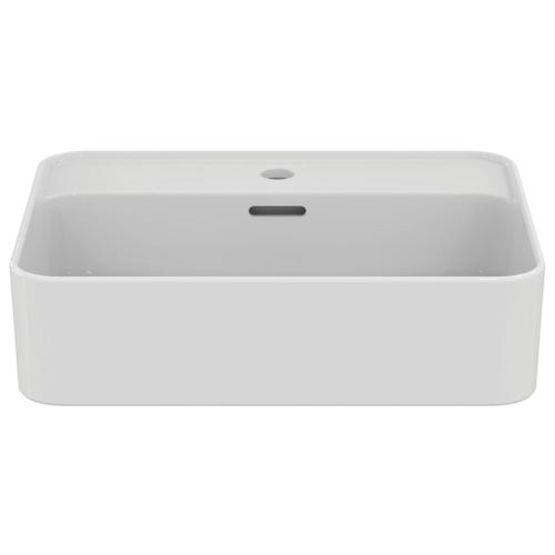 Immagine di Ideal Standard STRADA II lavabo rettangolare da appoggio L.50 cm monoforo, con troppopieno, colore bianco T296601