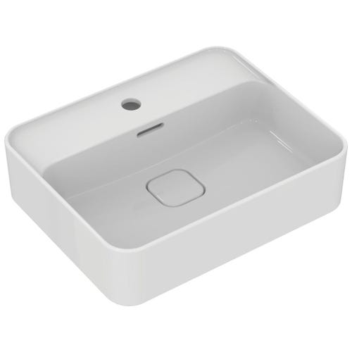 Immagine di Ideal Standard STRADA II lavabo rettangolare da appoggio L.50 cm monoforo, con troppopieno, colore bianco T296601