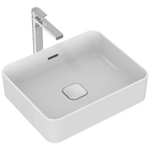 Immagine di Ideal Standard STRADA II lavabo rettangolare da appoggio L.50 cm, con troppopieno, colore bianco T296501