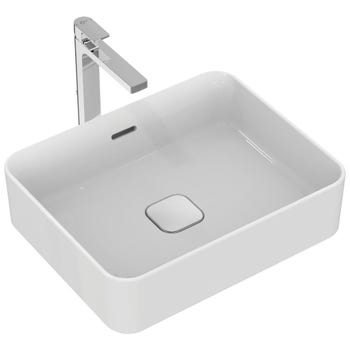 Immagine di Ideal Standard STRADA II lavabo rettangolare da appoggio L.50 cm, con troppopieno, colore bianco T296501