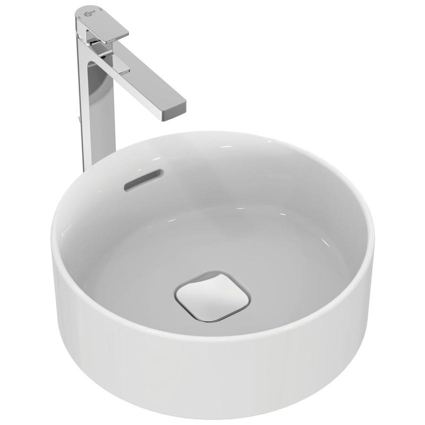 Immagine di Ideal Standard STRADA II lavabo rotondo da appoggio Ø 38 cm, con troppopieno, colore bianco T292901