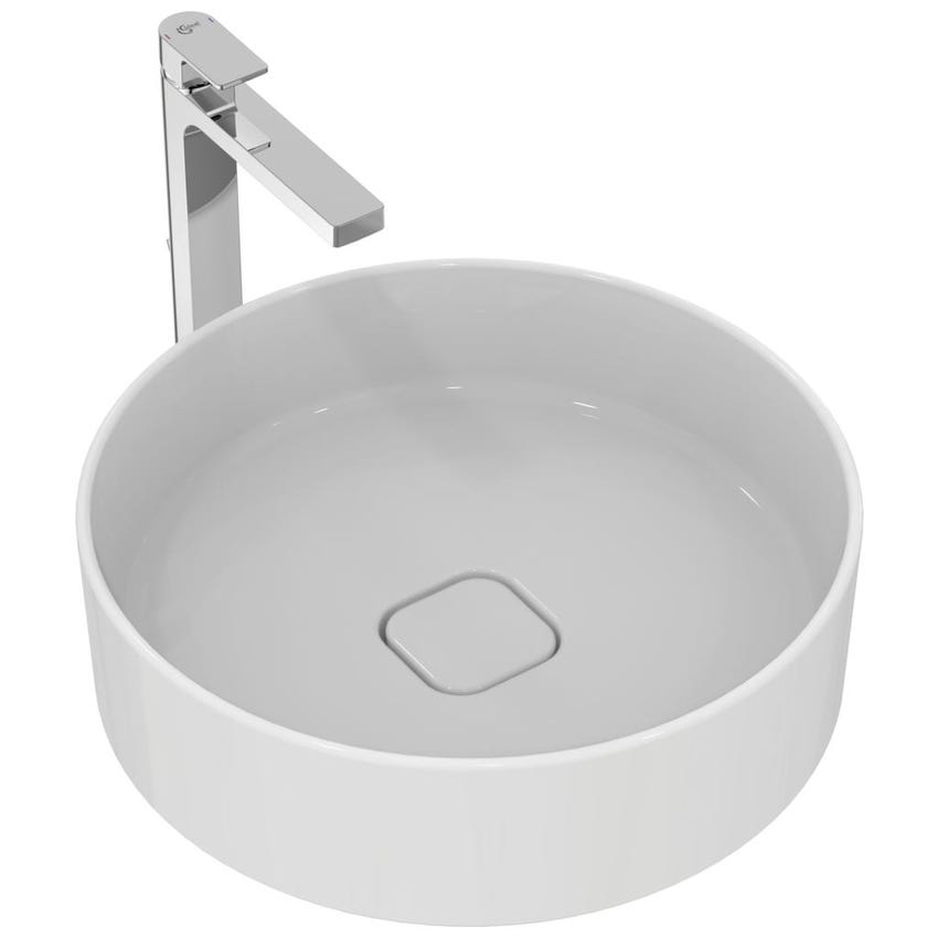 Immagine di Ideal Standard STRADA II lavabo rotondo da appoggio Ø 45 cm, senza troppopieno, colore bianco T295901