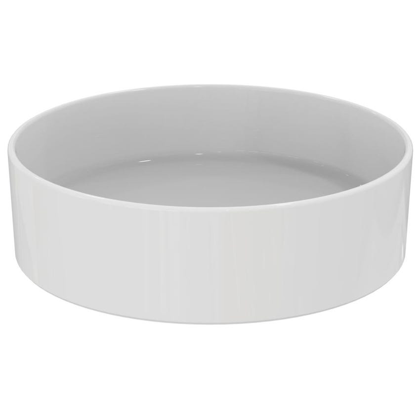 Immagine di Ideal Standard STRADA II lavabo rotondo da appoggio Ø 45 cm, senza troppopieno, colore bianco T295901