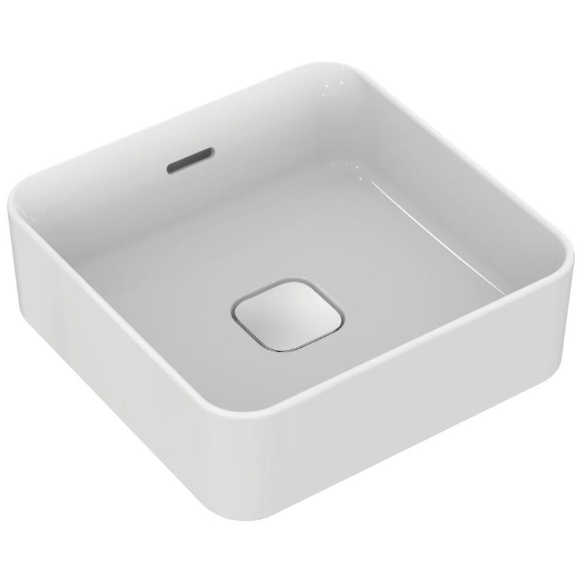 Immagine di Ideal Standard STRADA II lavabo quadrato da appoggio 40 cm, con troppopieno, colore bianco T296301