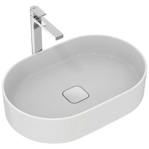 Immagine di Ideal Standard STRADA II lavabo ovale da appoggio L.60 cm, senza troppopieno, colore bianco T298101