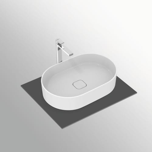 Immagine di Ideal Standard STRADA II lavabo ovale da appoggio L.60 cm, senza troppopieno, colore bianco T298101
