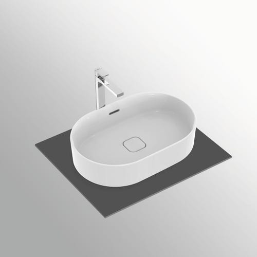 Immagine di Ideal Standard STRADA II lavabo ovale da appoggio L.60 cm, con troppopieno, colore bianco T360401
