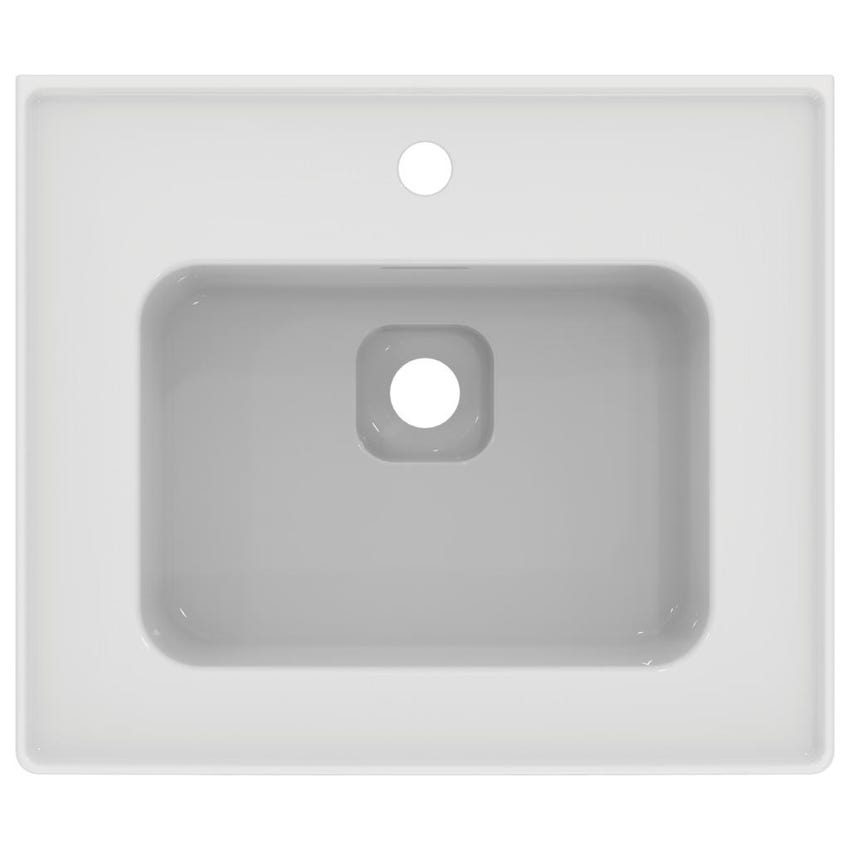 Immagine di Ideal Standard STRADA II lavabo top rettangolare L.50 cm monoforo, con troppopieno, colore bianco T298801