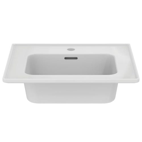 Immagine di Ideal Standard STRADA II lavabo top rettangolare L.50 cm monoforo, con troppopieno, colore bianco T298801
