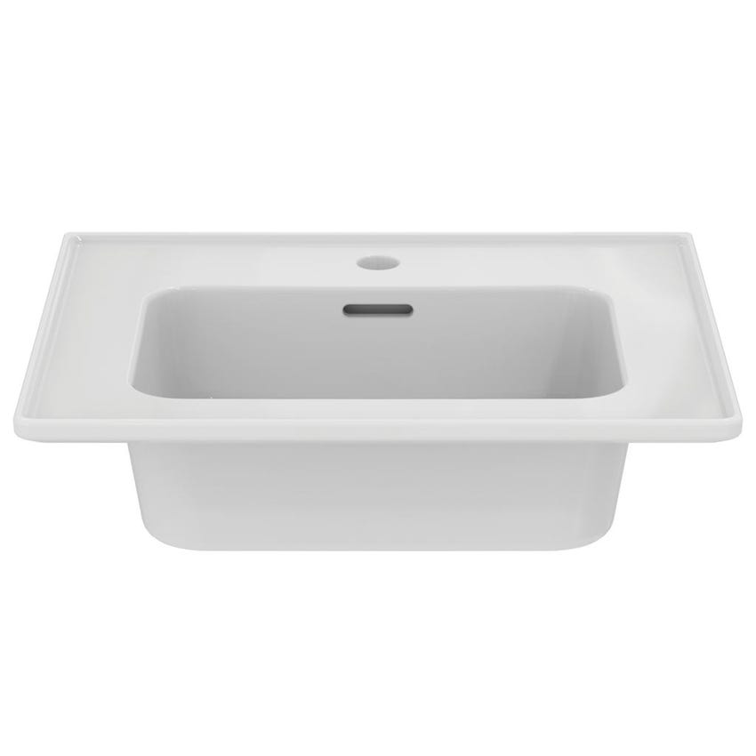 Immagine di Ideal Standard STRADA II lavabo top rettangolare L.50 cm monoforo, con troppopieno, colore bianco T298801