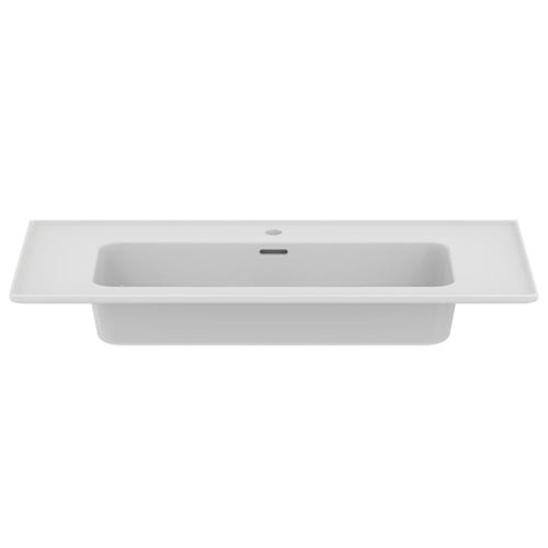 Immagine di Ideal Standard STRADA II lavabo top rettangolare L.100 cm, monoforo, con troppopieno, colore bianco T300401