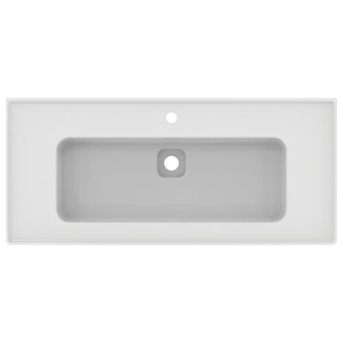 Immagine di Ideal Standard STRADA II lavabo top rettangolare L.100 cm, monoforo, con troppopieno, colore bianco T300401
