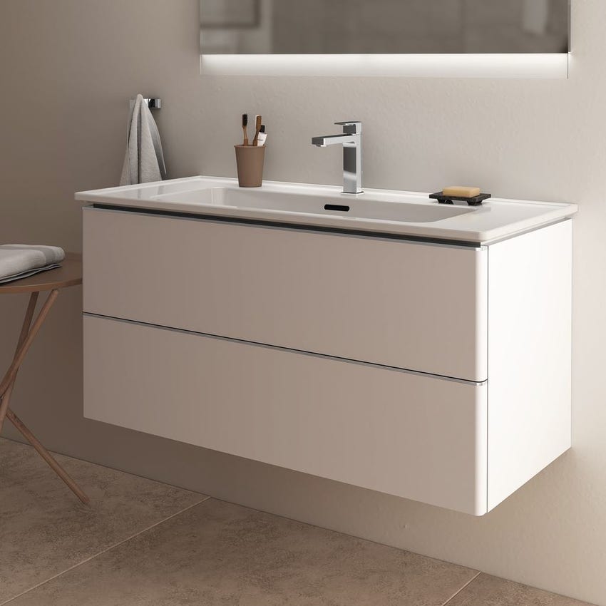 Immagine di Ideal Standard STRADA II lavabo top rettangolare L.100 cm, monoforo, con troppopieno, colore bianco T300401