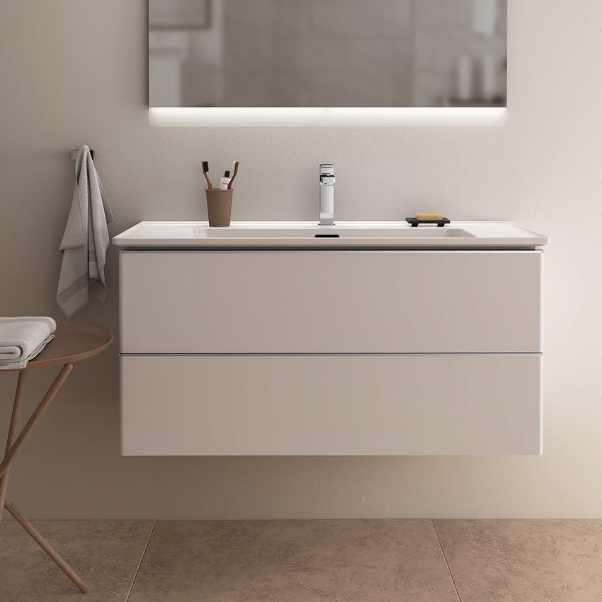 Immagine di Ideal Standard STRADA II lavabo top rettangolare L.100 cm, monoforo, con troppopieno, colore bianco T300401