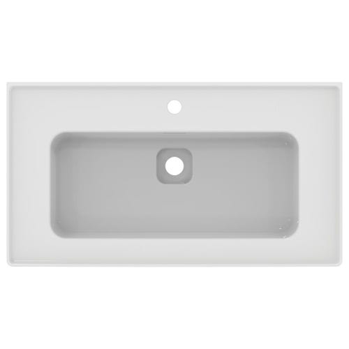 Immagine di Ideal Standard STRADA II lavabo top rettangolare L.80 cm, monoforo, con troppopieno, colore bianco T300301