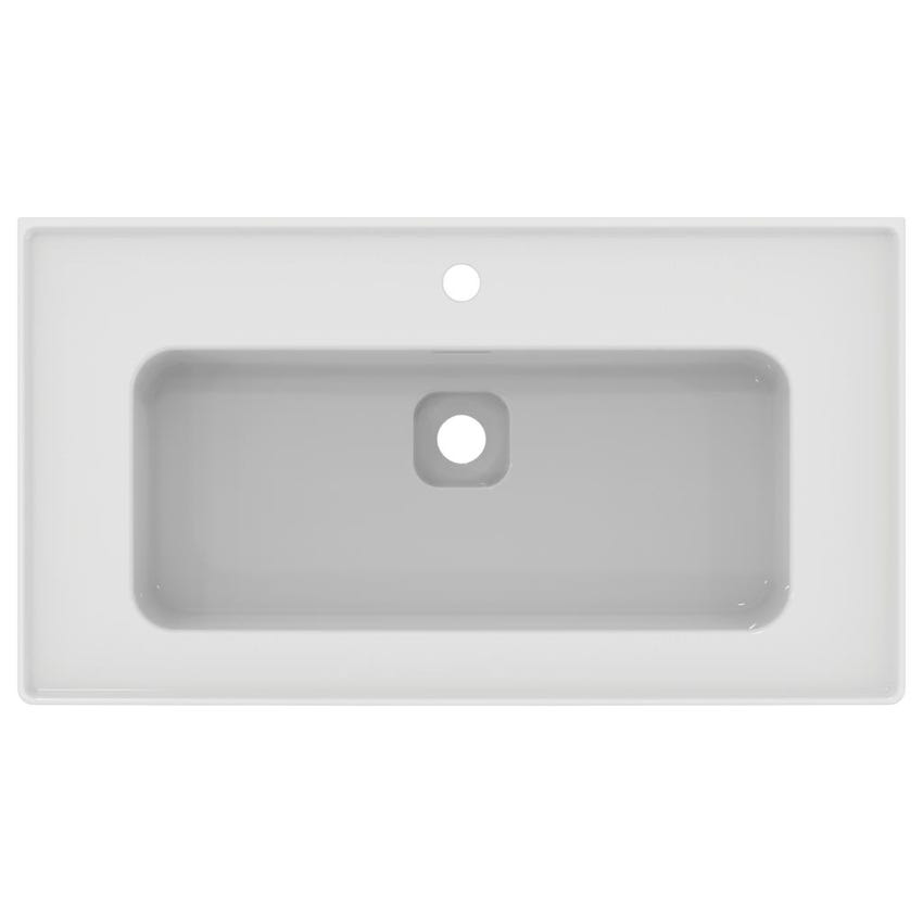 Immagine di Ideal Standard STRADA II lavabo top rettangolare L.80 cm, monoforo, con troppopieno, colore bianco T300301