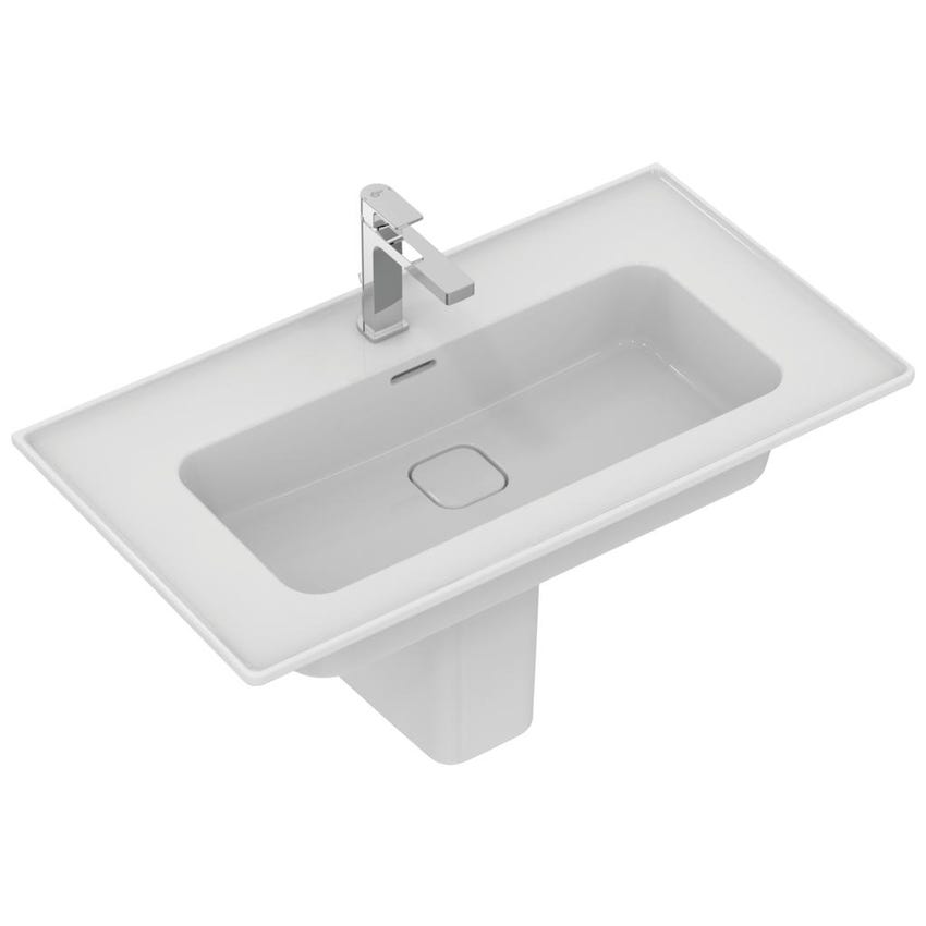 Immagine di Ideal Standard STRADA II lavabo top rettangolare L.80 cm, monoforo, con troppopieno, colore bianco T300301