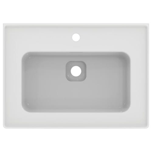 Immagine di Ideal Standard STRADA II lavabo top rettangolare L.60 cm, monoforo, con troppopieno, colore bianco T299101