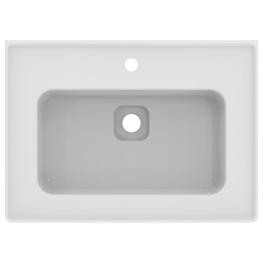 Immagine di Ideal Standard STRADA II lavabo top rettangolare L.60 cm, monoforo, con troppopieno, colore bianco T299101