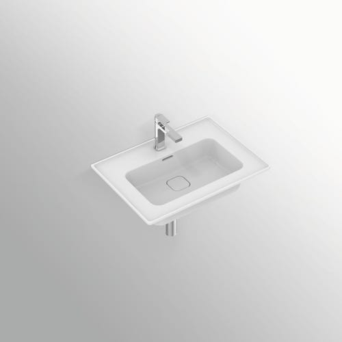 Immagine di Ideal Standard STRADA II lavabo top rettangolare L.60 cm, monoforo, con troppopieno, colore bianco T299101