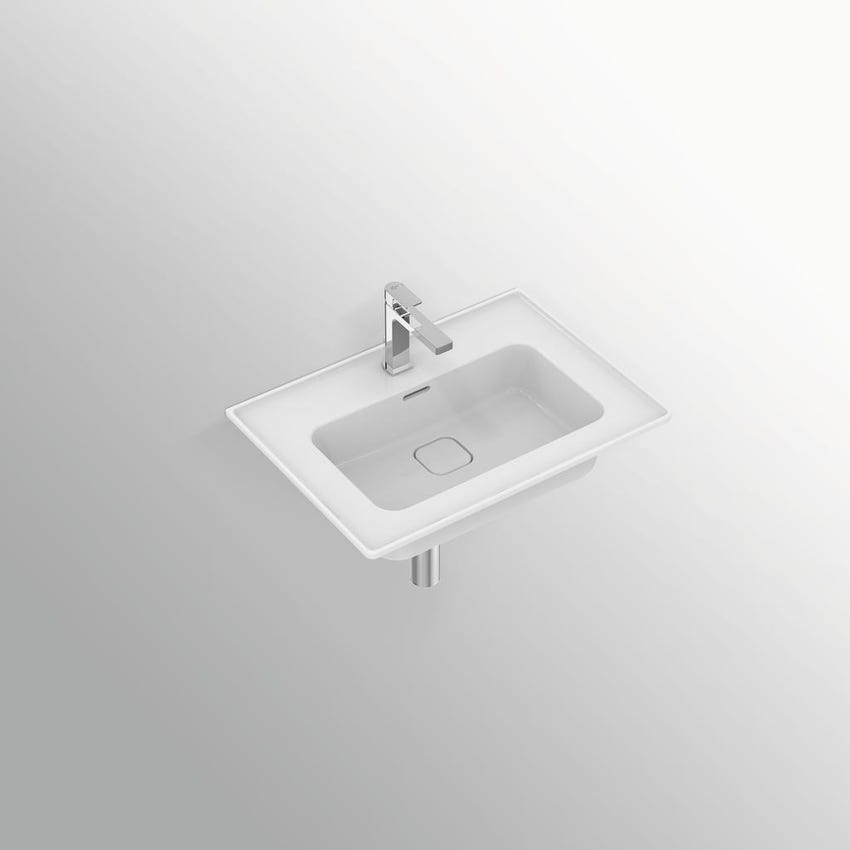 Immagine di Ideal Standard STRADA II lavabo top rettangolare L.60 cm, monoforo, con troppopieno, colore bianco T299101