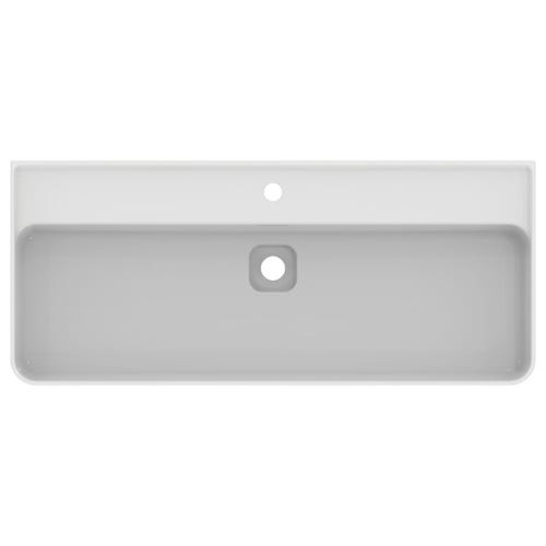 Immagine di Ideal Standard STRADA II lavabo rettangolare sospeso L.100 cm, monoforo, con  troppopieno, colore bianco T300201