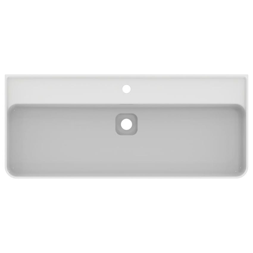 Immagine di Ideal Standard STRADA II lavabo rettangolare sospeso L.100 cm, monoforo, con  troppopieno, colore bianco T300201