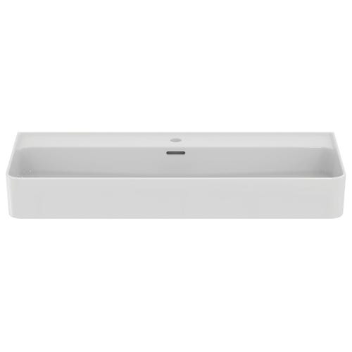 Immagine di Ideal Standard STRADA II lavabo rettangolare sospeso L.100 cm, monoforo, con  troppopieno, colore bianco T300201