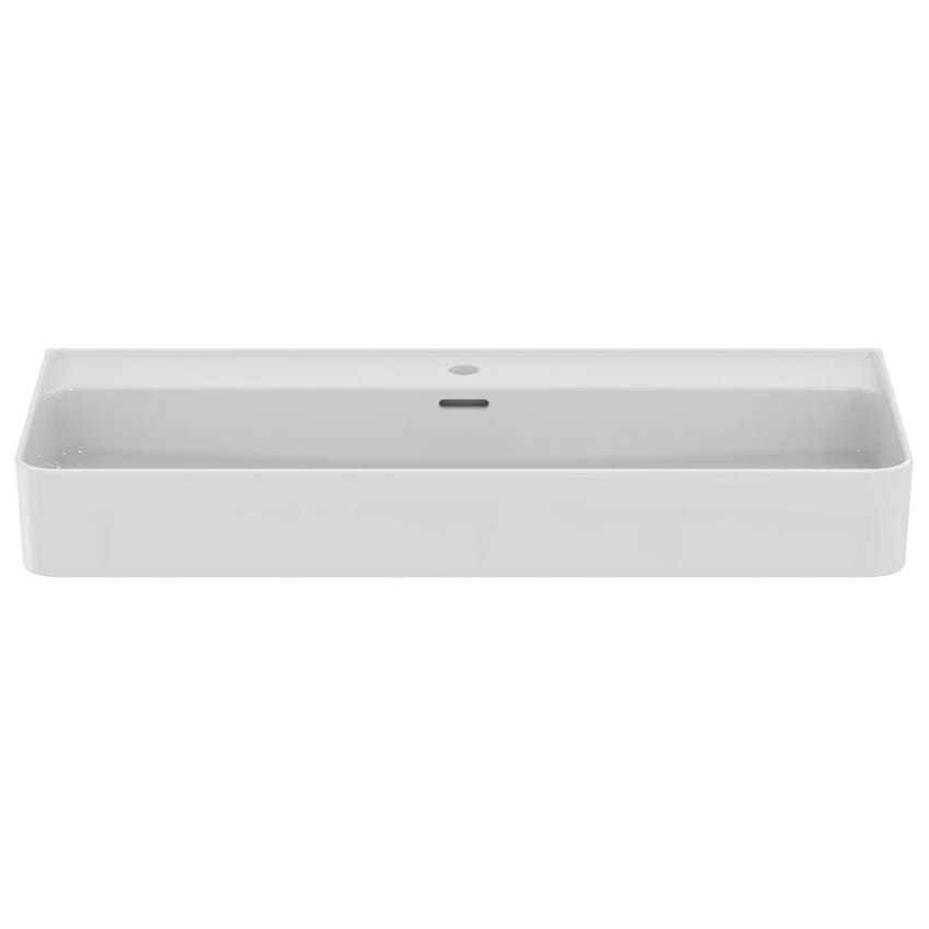 Immagine di Ideal Standard STRADA II lavabo rettangolare sospeso L.100 cm, monoforo, con  troppopieno, colore bianco T300201