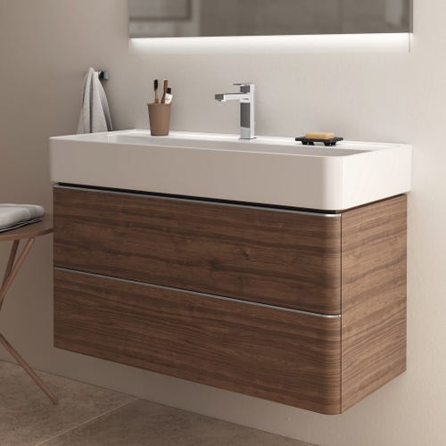 Immagine di Ideal Standard STRADA II lavabo rettangolare sospeso L.100 cm, monoforo, con  troppopieno, colore bianco T300201
