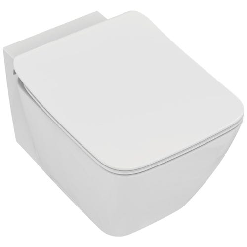 Immagine di Ideal Standard STRADA II vaso sospeso, completo di sedile slim a sgancio rapido senza discesa rallentata, colore bianco T464901