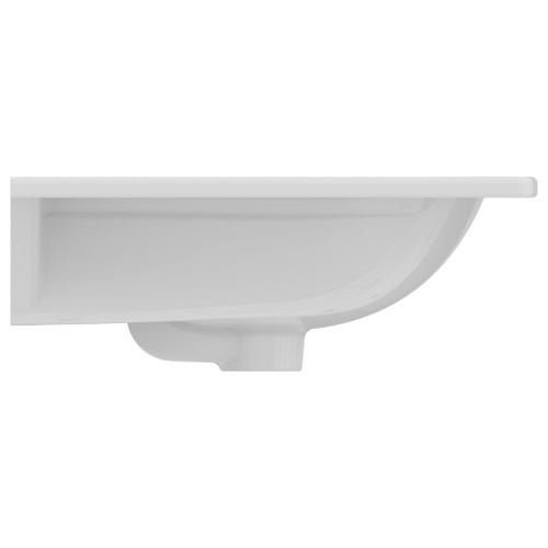 Immagine di Ideal Standard TESI lavabo top L.100 cm monoforo, con troppopieno, colore bianco seta finitura opaco T3508V1