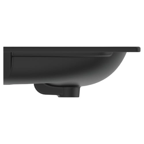 Immagine di Ideal Standard TESI lavabo top L.80 cm monoforo, con troppopieno, colore nero finitura opaco T3509V3