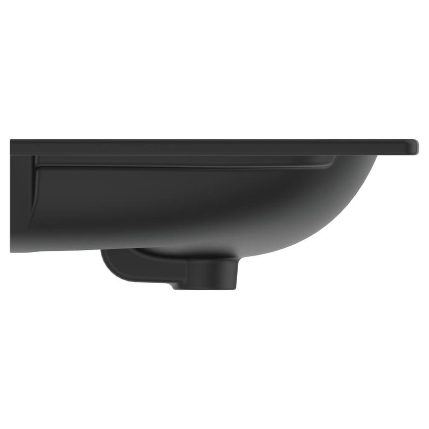 Immagine di Ideal Standard TESI lavabo top L.80 cm monoforo, con troppopieno, colore nero finitura opaco T3509V3