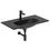 Immagine di Ideal Standard TESI lavabo top L.80 cm monoforo, con troppopieno, colore nero finitura opaco T3509V3