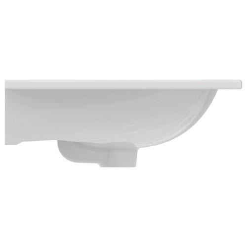 Immagine di Ideal Standard TESI lavabo top L.60 cm monoforo, con troppopieno, colore bianco seta finitura opaco T3510V1
