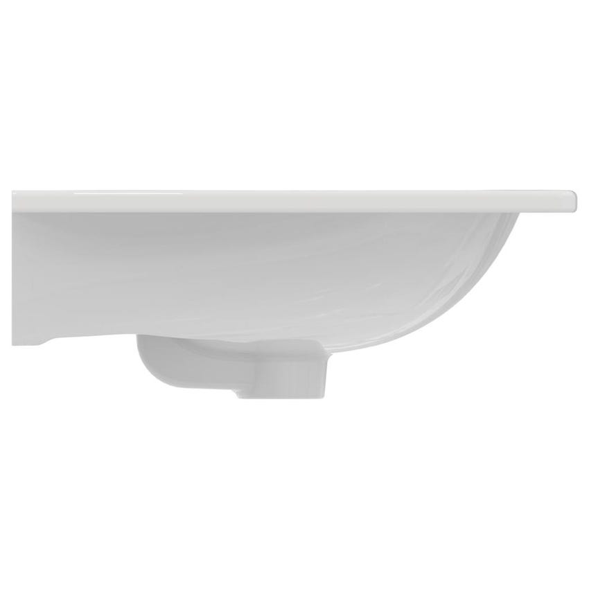 Immagine di Ideal Standard TESI lavabo top L.60 cm monoforo, con troppopieno, colore bianco seta finitura opaco T3510V1