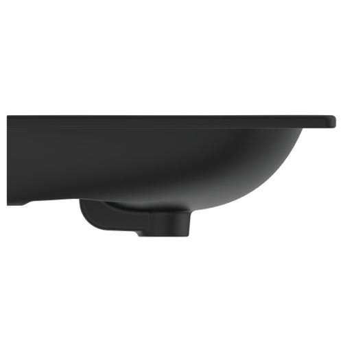 Immagine di Ideal Standard TESI lavabo top L.60 cm monoforo, con troppopieno, colore nero finitura opaco T3510V3