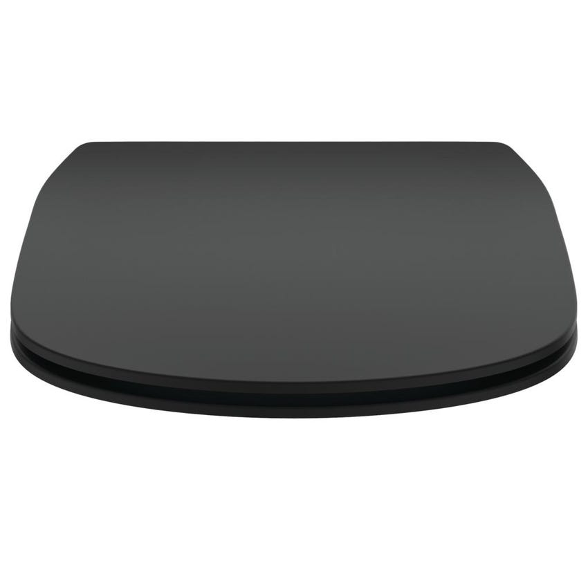 Immagine di Ideal Standard TESI sedile slim con chiusura rallentata per vasi Tesi, colore nero finitura opaco T3527V3