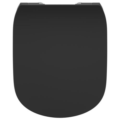 Immagine di Ideal Standard TESI sedile slim con chiusura rallentata per vasi Tesi, colore nero finitura opaco T3527V3