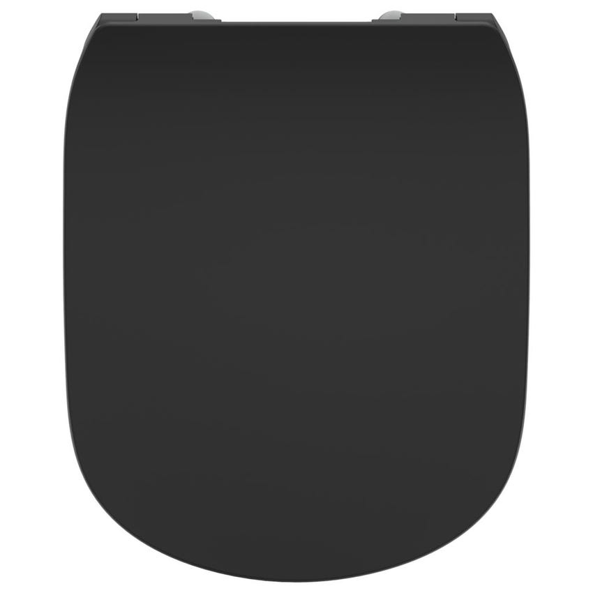 Immagine di Ideal Standard TESI sedile slim con chiusura rallentata per vasi Tesi, colore nero finitura opaco T3527V3