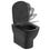 Immagine di Ideal Standard TESI vaso a pavimento AquaBlade® universale filo parete, con sedile slim con chiusura rallentata, colore nero finitura opaco T3536V3