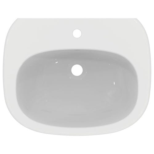 Immagine di Ideal Standard TESI lavabo L.60 cm monoforo, con troppopieno, colore bianco T351401